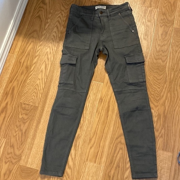 BRODY Women's High Rise  Ankle Skinny Dark Green Skinny Cargo Pants (Size 25) - Picture 2 of 12